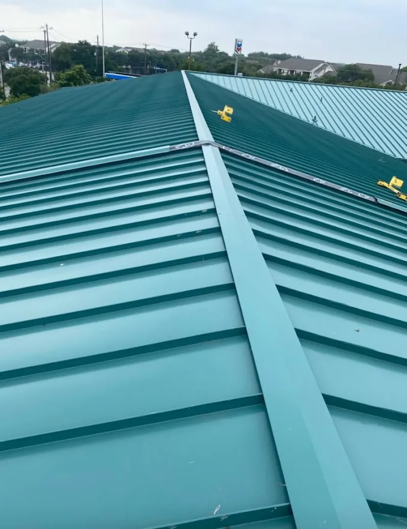 Green commercial metal roof ridge and valley for Metal Roof Repair in Frostburg